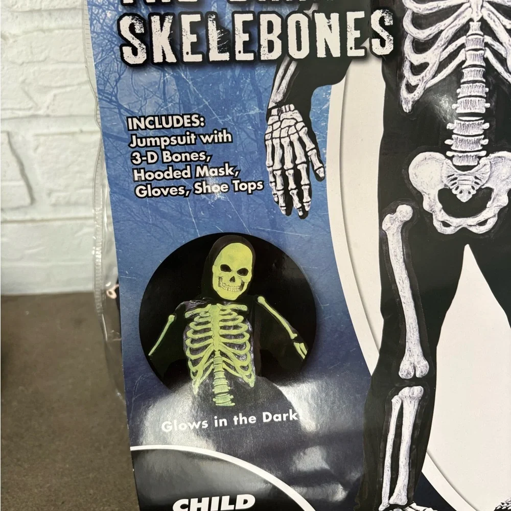 Spirit Black Glow-in-the-Dark Skeleton Costume for Kids